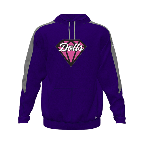 [CUS-DFW-HOOD-FLC-LSL-PUR-YXS-LOGO1] Hoodie (Youth XS, Purple, Logo 1)