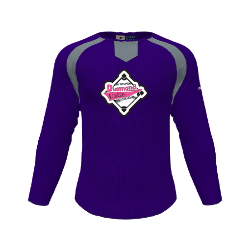 [CUS-DFW-PULL-FLC-CNK-LSL-PUR-YS-LOGO2] Pullover (Youth S, Purple, Logo 2)