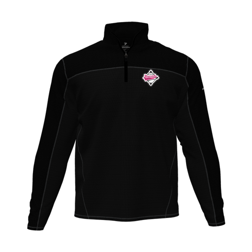 [CUS-DFW-QTRZ-PER-LSL-BLK-AS-LOGO2] Quarter Zip Pullover (Adult S, Black, Logo 2)
