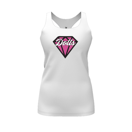 [FT0TRBWH-FYS-LOGO1] Decker Racerback Tank Top (Female Youth S, White, Logo 1)