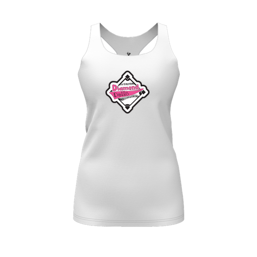 [FT0TRBWH-FYS-LOGO2] Decker Racerback Tank Top (Female Youth S, White, Logo 2)