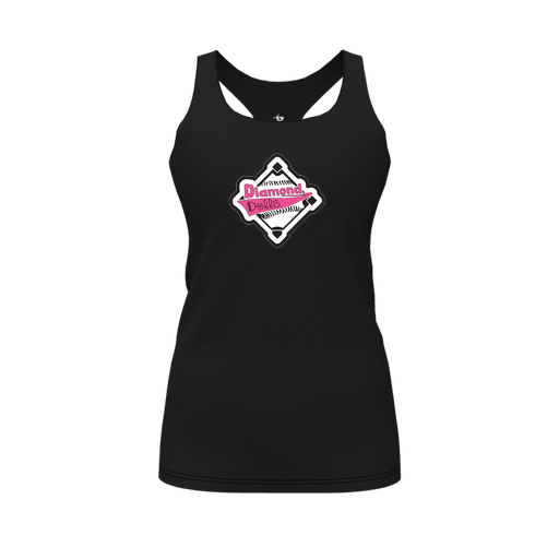[FT0TRBBK-FYS-LOGO2] Decker Racerback Tank Top (Female Youth S, Black, Logo 2)