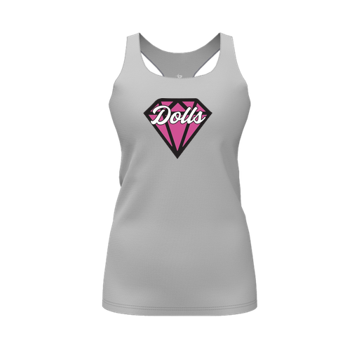 [FT0TRBGY-FYS-LOGO1] Decker Racerback Tank Top (Female Youth S, Gray, Logo 1)