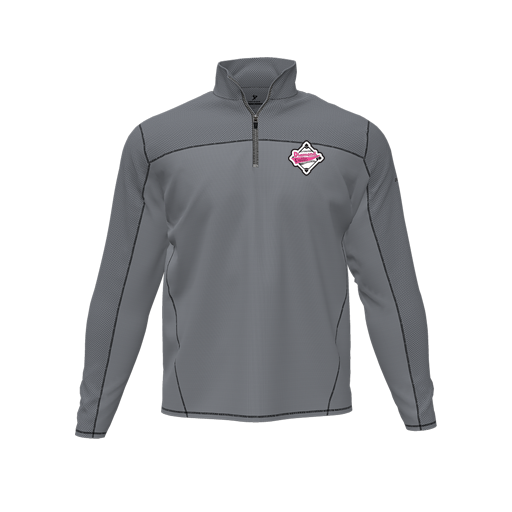 [CUS-DFW-QTRZ-PER-LSL-GRY-AS-LOGO2] Quarter Zip Pullover (Adult S, Gray, Logo 2)