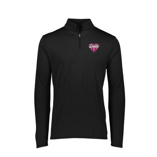 [FTLQFLBK-FAXS-LOGO1] Decker Women's Flex-Lite 1/4 Zip Shirt (Female Adult XS, Black, Logo 1)