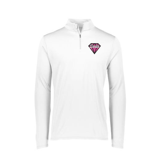 [FTLQFLWH-FAXS-LOGO1] Decker Women's Flex-Lite 1/4 Zip Shirt (Female Adult XS, White, Logo 1)