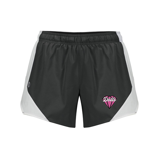 [229489.420.S-LOGO1] Girls Olympus Shorts (Female Youth S, Black, Logo 1)