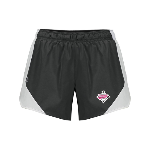 [229489.420.S-LOGO2] Girls Olympus Shorts (Female Youth S, Black, Logo 2)