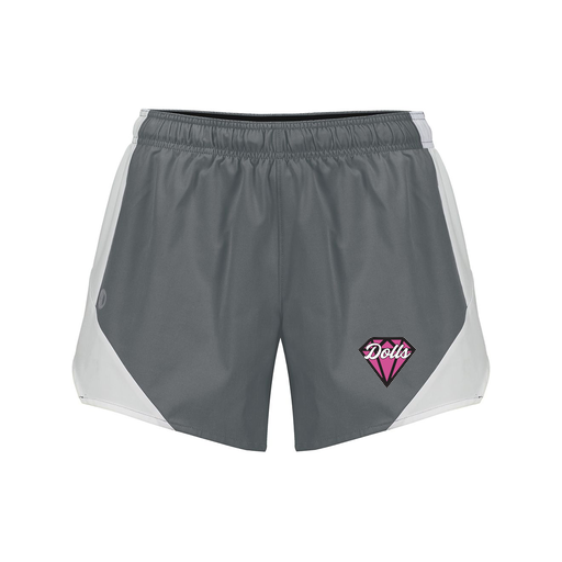 [229489.R04.S-LOGO1] Girls Olympus Shorts (Female Youth S, Gray, Logo 1)