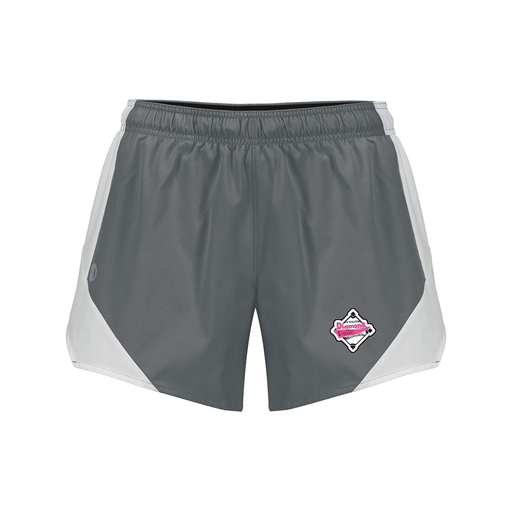 [229489.R04.S-LOGO2] Girls Olympus Shorts (Female Youth S, Gray, Logo 2)
