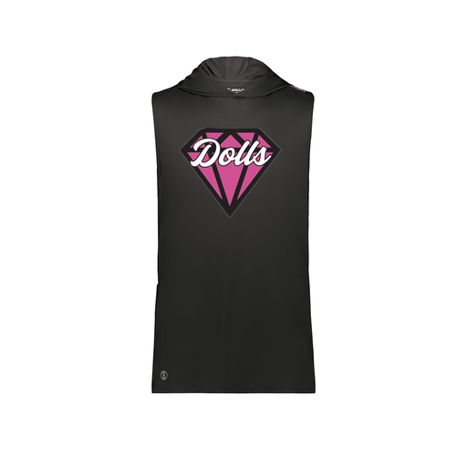 [222590.080.XS-LOGO1] Men's CoolDry Sleeveless Hoodie (Adult XS, Black, Logo 1)