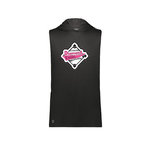 [222590.080.XS-LOGO2] Men's CoolDry Sleeveless Hoodie (Adult XS, Black, Logo 2)