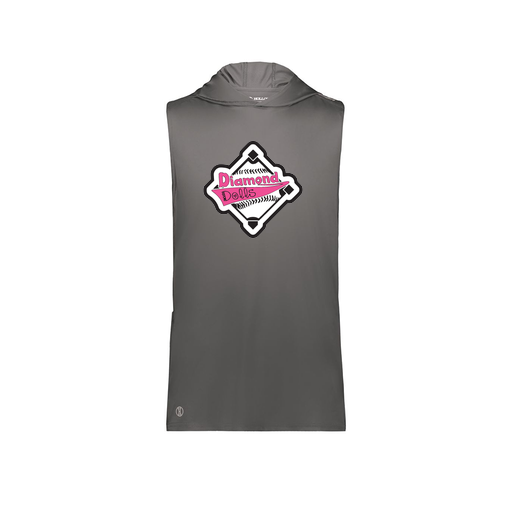 [222590.98D.XS-LOGO2] Men's CoolDry Sleeveless Hoodie (Adult XS, Gray, Logo 2)