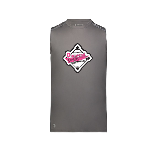 [222593.98D.S-LOGO2] Men's CoolDry TankTop (Adult S, Gray, Logo 2)