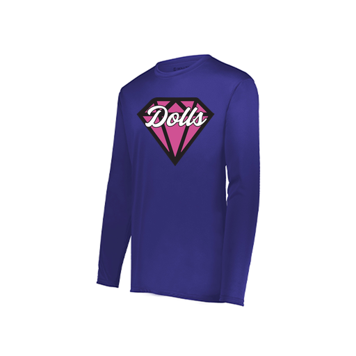 [222822.747.XS-LOGO1] Men's LS Smooth Sport Shirt (Adult XS, Purple, Logo 1)