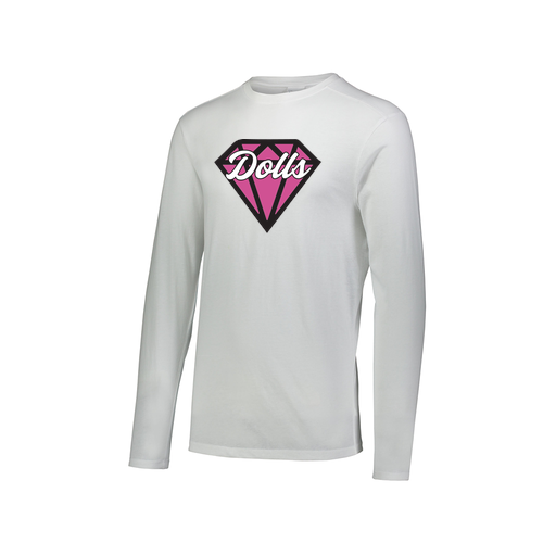 [FTLCUBWH-AXS-LOGO1] Decker Men's Tri-Blend T-Shirt - Long Sleeve (Adult XS, White, Logo 1)