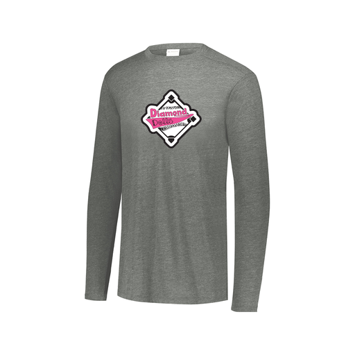 [FTLCUBGY-AXS-LOGO2] Decker Men's Tri-Blend T-Shirt - Long Sleeve (Adult XS, Gray, Logo 2)