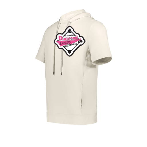 [222505.907.S-LOGO2] Men's Venturs Soft Knit Short Sleeve Hoodie (Adult S, White, Logo 2)