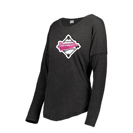[FTLCUBBK-FAS-LOGO2] Decker Women's Tri-Blend T-Shirt - Long Sleeve (Female Adult S, Black, Logo 2)