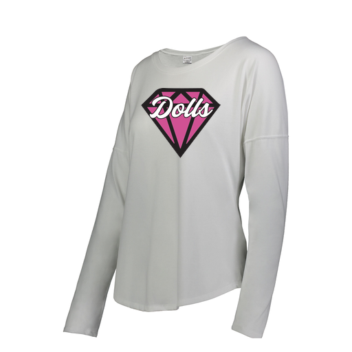 [FTLCUBWH-FAS-LOGO1] Decker Women's Tri-Blend T-Shirt - Long Sleeve (Female Adult S, White, Logo 1)