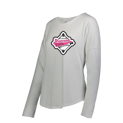 [FTLCUBWH-FAS-LOGO2] Decker Women's Tri-Blend T-Shirt - Long Sleeve (Female Adult S, White, Logo 2)
